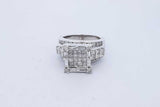 0.8cttw Diamond Ring In 14k White Gold 10.2 Grams Size 6 Eb0926exzde