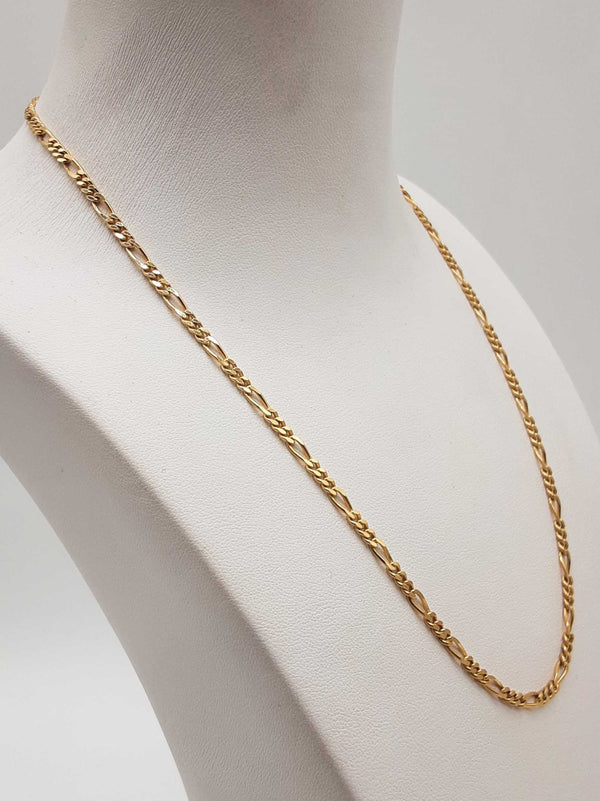 18k Yellow Gold 10.3g Figaro Chain 16.5 In Do0725rxzde