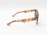 Burberry Transparent Vintage Check Round Frame Sunglasses Fw0925cxdu