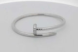 Cartier Juste Un Clou 18k White Gold Bracelet With Diamonds Size 16 Eb1026wrxzsa