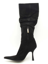 Versace Black Suede Knee High Boots Size 37.5 Eb1124crsa