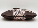 Burberry Blue Label Shoulder Bag In Pink Nova Check & Brown Leather Fw0826lezdu
