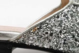 Gucci Horsebit Silver Glitter Mules Size 37 Eb0926lxzsa