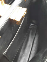 Fendi Peek-a-boo Black Leather Top Handle Bag Eb0426cxzde