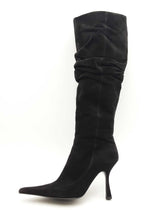 Versace Black Suede Knee High Boots Size 37.5 Eb1124crsa