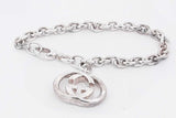 Gucci 925 Sterling Silver Interlocking G Bracelet 20.1 Grams 7 Inch Eb0226lorsa