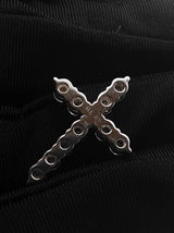 1.0 Cttw Diamond & 14k White Gold Cross Pendant 2.6 Grams Fw0826ixzdu