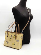 Coach Mollie Tote 25 Yellow Lemon Print Aa0826lorsa