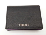 Versace Dpdi058 Black Lilac Purple Leather Bifold Wallet Do0925lxzde