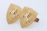18k Yellow Gold Equestrian Shield Cuff Links 16.6 Grams Eb0826lpxzde