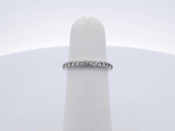 0.64 Cttw Diamond & 14k White Gold Eternity Ring Size 4.75 1.8 Grams Fw0425lordu