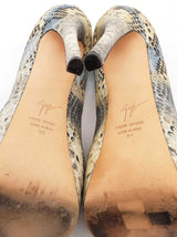 Giuseppe Zanotti Sharon Tricolor Python Embossed Heels Size Eu 36 Do0725crde