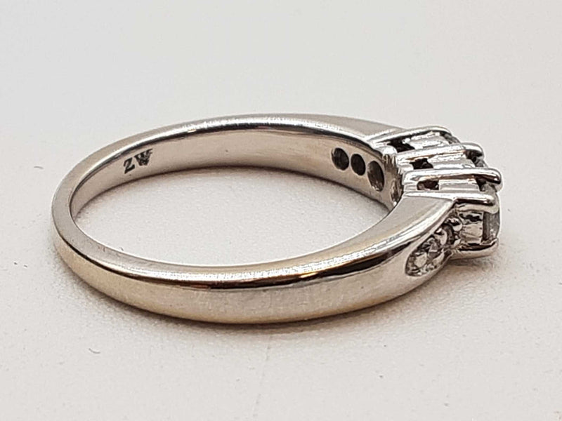0.30 Cttw Diamonds 14k White Gold 3.5g Ring Size 5.5 Do0325ooxde