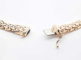 14k Yellow Gold Basket Weave Link Necklace 30.1 Grams 17 Inch Fw0326leordu