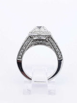 1.0 Ctw Diamond & 14k White Gold Engagement Ring 6.5 Grams Size 5.5 Fw0525lwxzdu