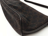 Gucci Gg Monogram Dark Brown Canvas Boat Pochette Eb0526crsa
