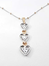 Diamond & 10k Heart Pendant With 14k Station Chain 4.5 Grams 17 Inch Fw0826wordu