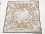 Hermes Bandana 55 Chorus Stellarum Olive Green Silk Scarf Do0826orxde