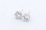 0.66cttw Diamond Stud Earrings In 18k White Gold 1 Gram Eb0726worde
