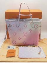 Louis Vuitton Neverfull Sunrise Pastel Pink Purple Teal Tote Bag Do1224ooxzde