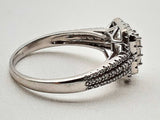 Approx 0.1 Ctw Diamonds 10k White Gold 3.3g Ring Size 9.5 Do1124srde