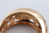 14k Yellow Gold Hisbiscus Flower Dome Ring 3.9 Grams Size 7.75 Eb0626orxdu