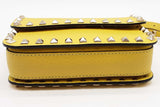 Valentino Garavani Yellow Lime Green Leather Rockstud Crossbody Bag Eb0826lrxde