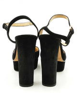 Jimmy Choo Black Velvet Maple Platform Pumps Size 38 Eb1125lxzdu