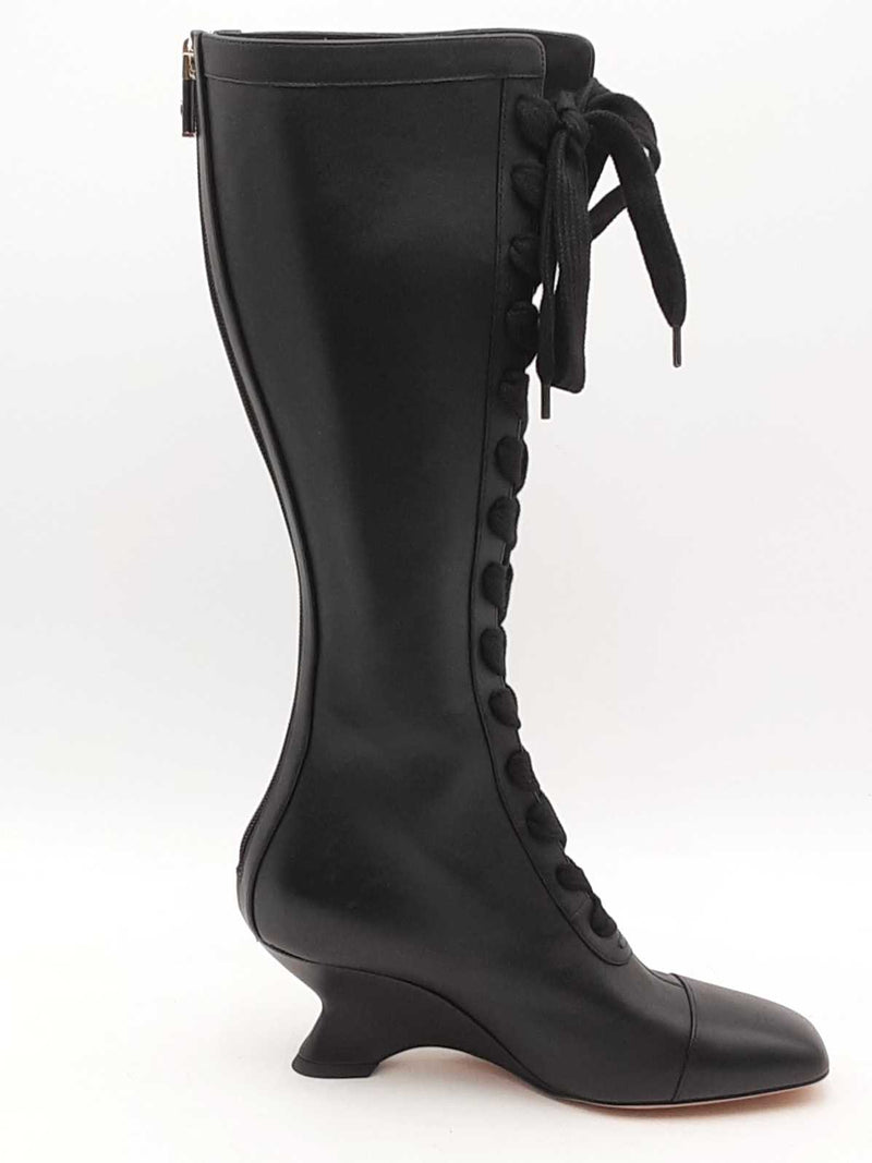 Dior Naughtily-d Wedge Boots Black Size 37 Aa1125wxzsa