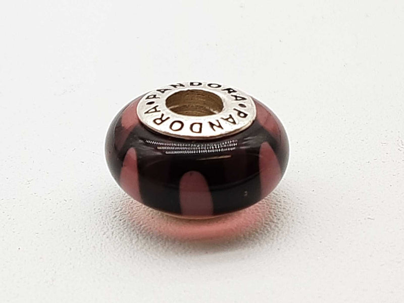 Pandora Purple Black Murano Glass 0.925 Silver 3.0g Charm Do0425cde