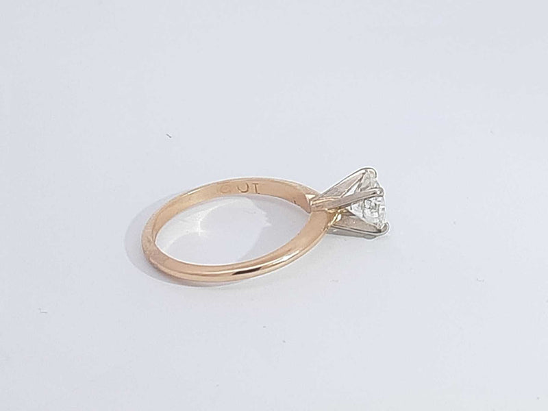 0.98 Cttw Diamond 14k Yellow Gold Solitaire Ring 2.3 Grams Size 6 Aa0626lzxzsa