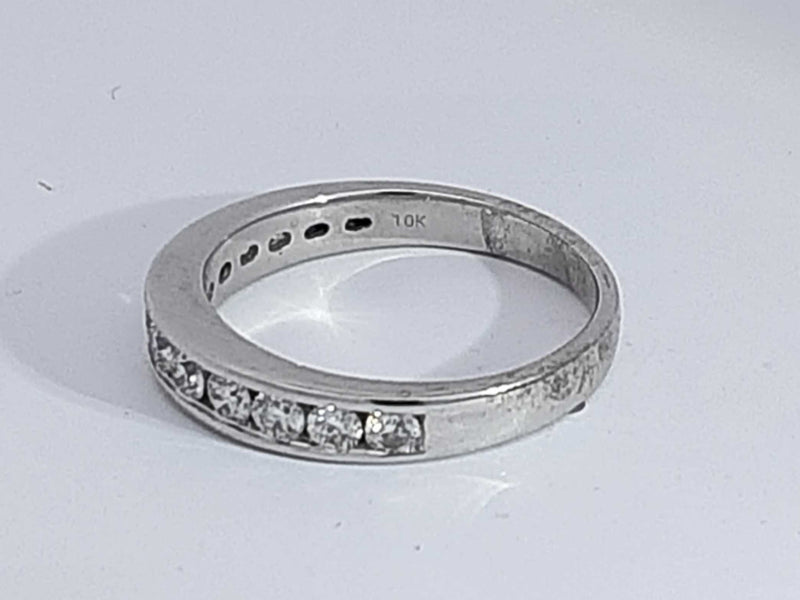 0.55 Cttw Diamond 10k White Gold Wedding Band Size 7.5 Aa1025lcrsa