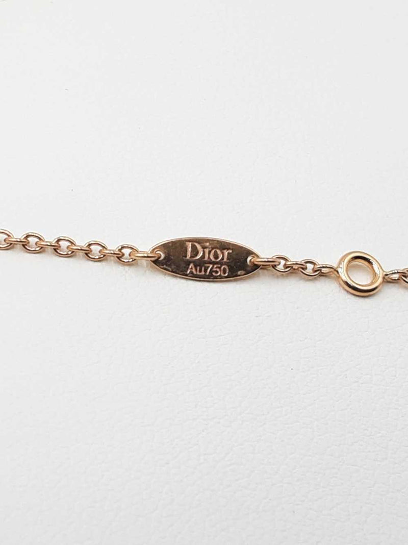 Christian Dior Rose De Vents Necklace In 18k Gold 4.9 Grams 16 Inch Fw0925lxzxdu