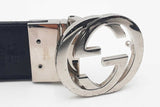 Gucci Monogram Reversible Belt Interlocking G Buckle Size 85/34 Eb0725lrxsa