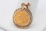1984 Gold Panda Coin Pendant Set In 14k Yellow Gold 2.8 Grams Eb0826ocrsa