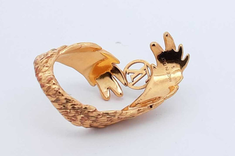 Louis Vuitton Gold Plated Angel Wing Band 6.8 Grams Size 5 Eb1224lxzdu