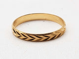 14k Yellow Gold 1.1g Chevron Band Ring Size 6 Do1024wxde