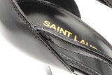 Saint Laurent Cassandra Black Leather Heels Size 39.5 Eb0626exdu