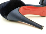 Christian Louboutin Biba D'orsay Blue Velvet Pumps Size Eu 36 Us 6 Fw0725rzdu