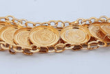 22k Yellow Gold Coin Style Link Bracelet 23.6 Grams 7.5 Inch Eb0626wrxzde