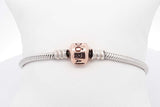 Pandora Sterling Silver Snake Chain Charm Bracelet 30.2 Grams 8.25 In Eb0125ixsa