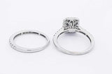 1.87cttw Diamond Wedding Set In 14k White Gold 4.6 Grams Size 6.5 Eb0925lixzsa