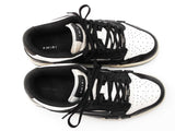 Amiri Skel Low Top Sneakers In Black & White Leather Size Us 11 Fw0126lzxdu
