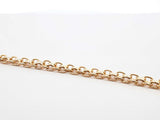 14k Yellow Gold Bismarck Link Bracelet / Anklet 2.8 Grams 9.5 Inch Fw0526lpxdu