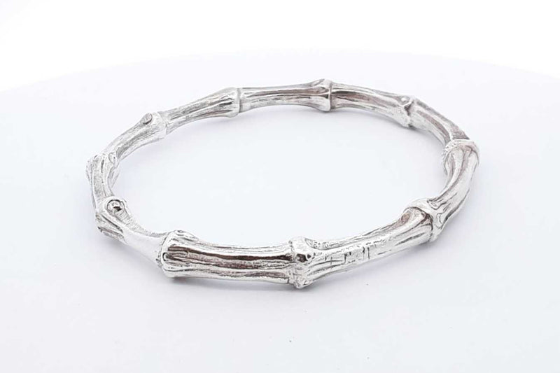 Tiffany & Co. 1996 Sterling Silver Bamboo Bangle Bracelet 46.8g Eb0624lrxdu