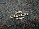 Coach Large Charlie Backpack In Signature Coated Canvas & Black Leather Fw0326cxdu