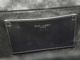 Yves Saint Laurent Take-away Top Handle Bag In Black Monogram-embossed Leather Fw026rzxdu