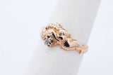 14k Yellow Gold Animal Like Ring With Diamonds 3.1 Grams Size 6 Eb0826oxzde