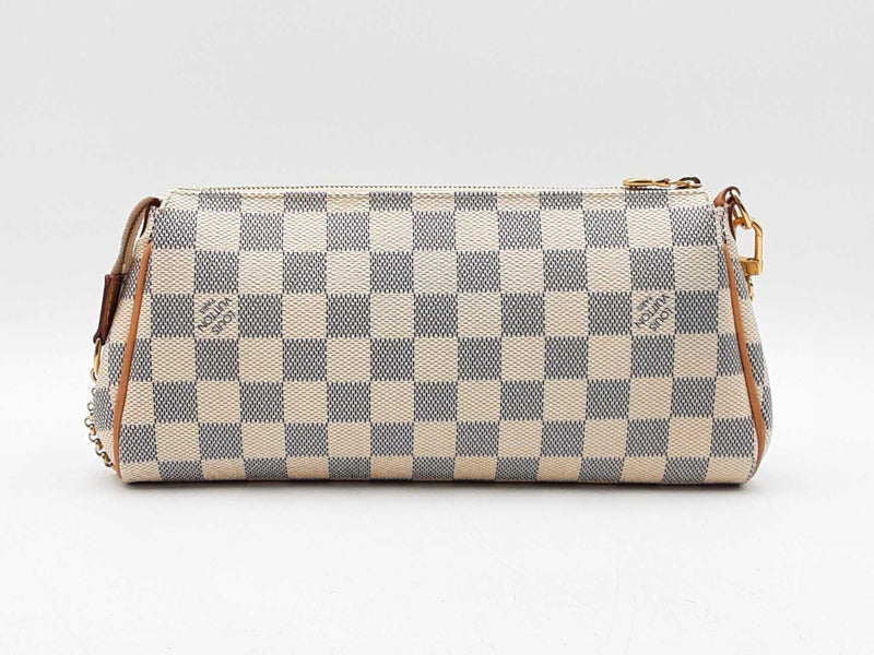 Louis Vuitton Eva Convertible Clutch In Damier Azur Coated Canvas Fw1125wordu