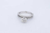 2.4cttw Diamond Ring In 18k White Gold 4.4 Grams Size 7.5 Eb1026wxxzde
